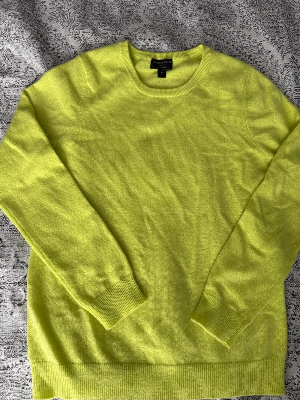 Lime Charter Club Crewneck Sweater - Medium